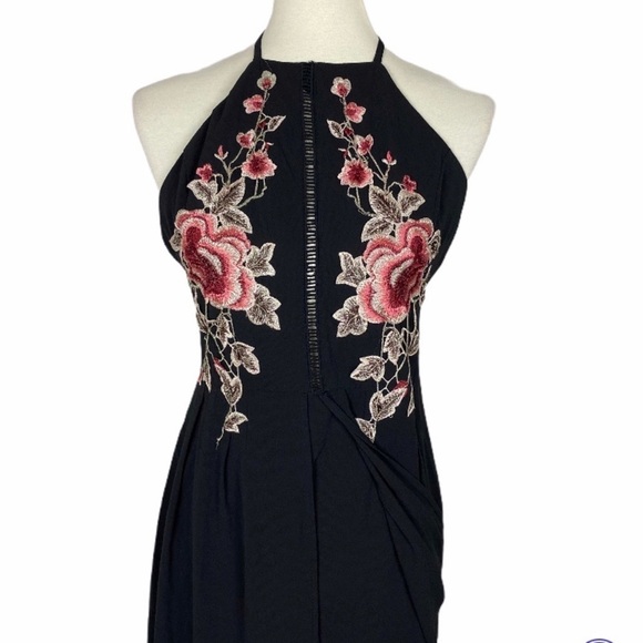 Women Split Dress Embroidery Maxi Juniors XL - Picture 3 of 7